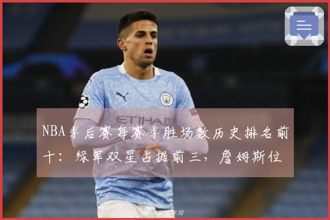 NBA季后赛每赛季胜场数历史排名前十：绿军双星占据前三，詹姆斯位居第五